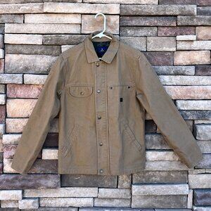 Roark The Deckhand Jacket | Size S | Tan/Brown | Flannel-Lined Canvas